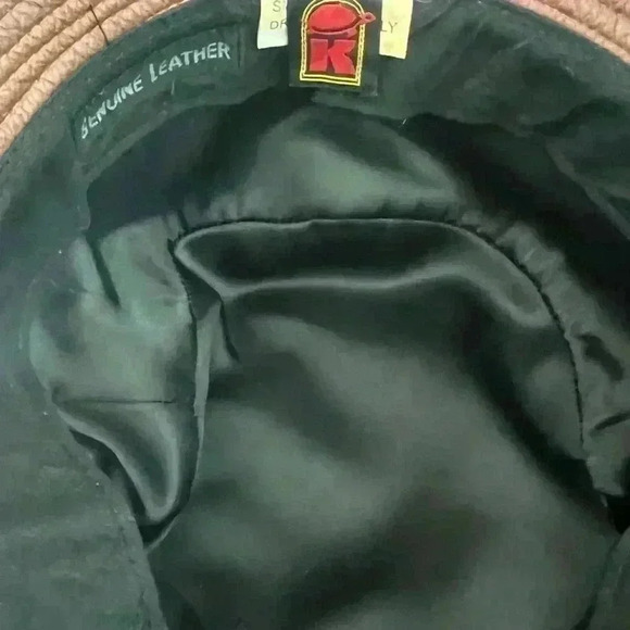 90's/2000 Leather Bucket Hat Brown Turtle K size m/L - Picture 5 of 5